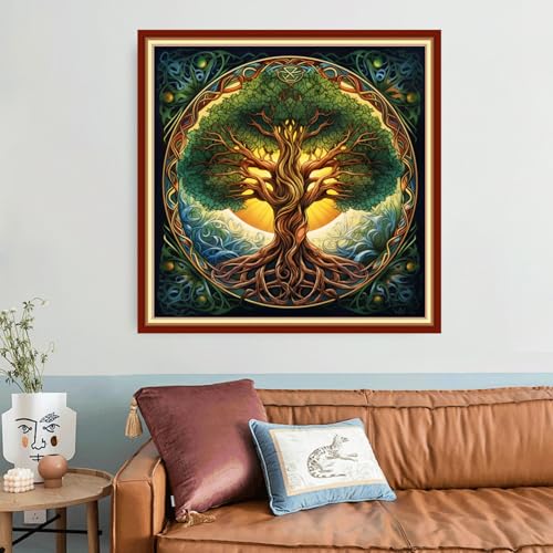 Image of Funart Stamped Cross Stitch Kits for Beginners Full Range of Cross Stitching Preprinted Embroidery Kits for Adults, 11CT Embroidery Pattern Needlepoint Kits- (ArtColors44)