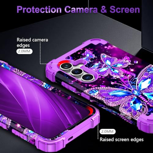 Coque Samsung S24 antichoc Hekodonk violette phosphorescente - 5
