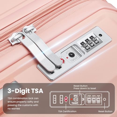 Luggage 4 Piece Sets(14/20/24/28), Hard Shell Ultra-Light Travel Suitcase Set With Spinner Wheels For Men Women4