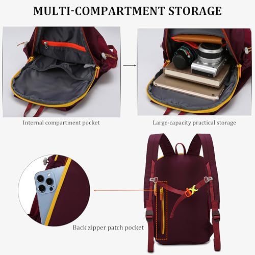 Mochila deportiva ultraligera para senderismo 10L púrpura pequeño miniatura 4