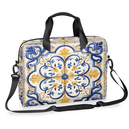 Bolso para laptop 16 pulgadas con patrón cerámico impermeable