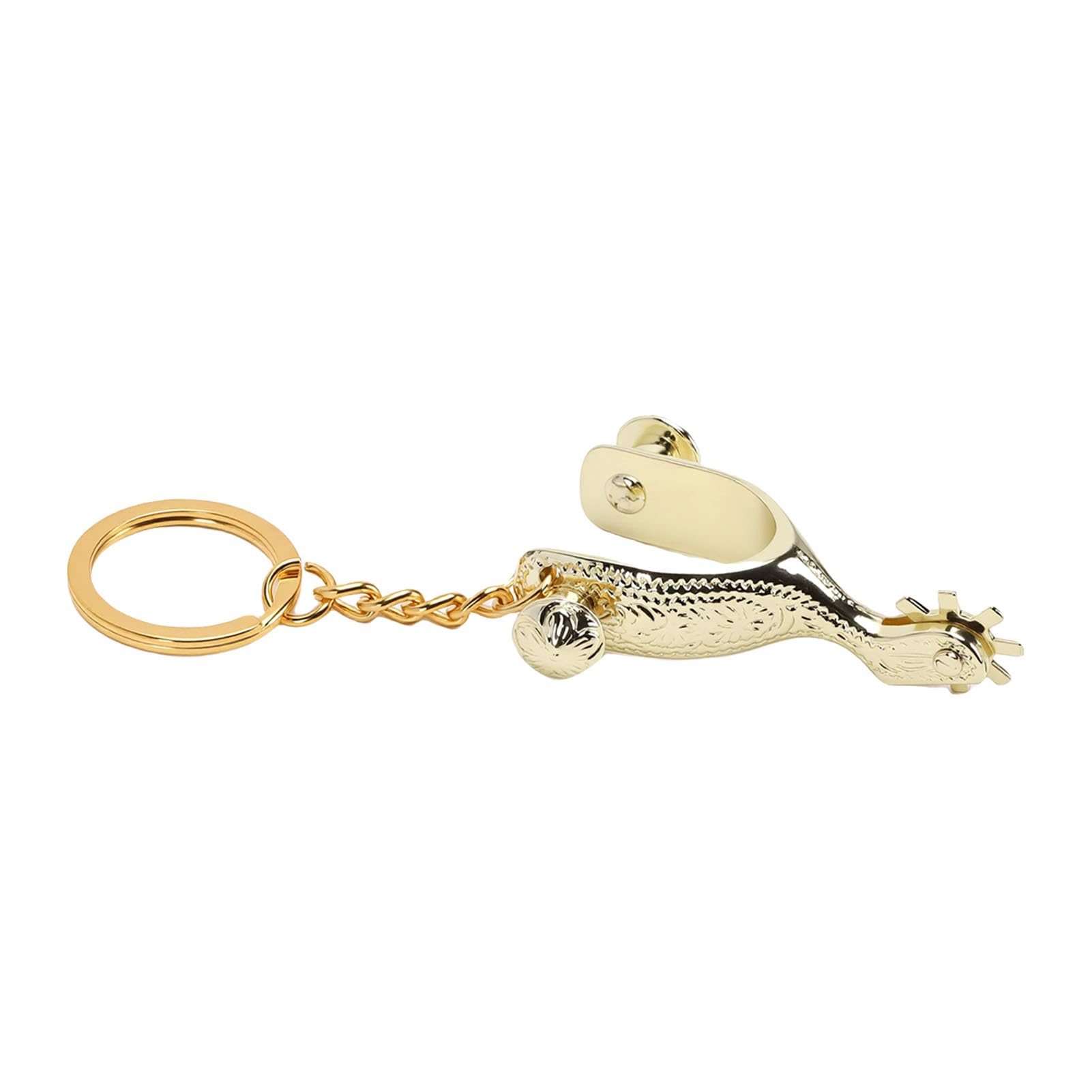 Muiltvoe Spur Keychain, Western Horse Lovers Cowboy Cowgirl Style Key Ring with Vintage Metal Finish Gold Tone, for Equestrian Enthusiasts Riders Western Culture Fans