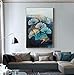 Produktbild Leinwanddruck Schöne Blaue Poster Drucken Blue Ginkgo Leaf Leinwand   Mode Wandkunst Bild Für Wohnzimmer Abstrakte Dekoration