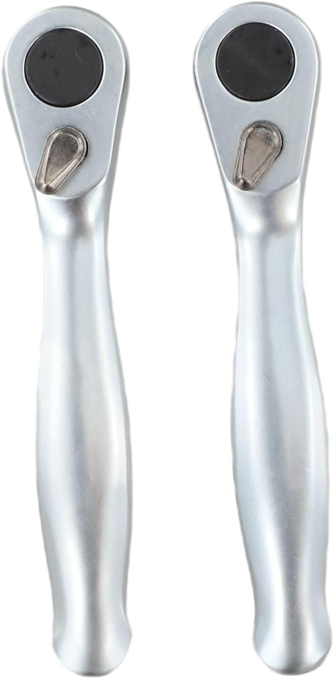 Ratcheting Bit Driver Aluminum Alloy Handle 72-Tooth Rotating Head for Tight Space Electronics Repair and DIY Maintenance