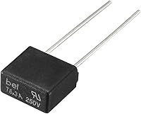 Vista 2 de uxcell 10pcs DIP montado en miniatura cuadrado lento golpe micro fusible T6.3A 6.3A 250V negro