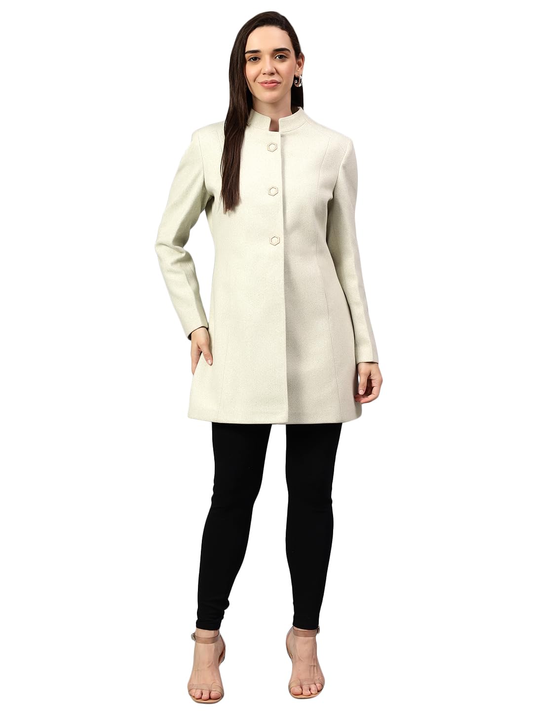cantabil Solid Full Sleeves Regular Fit Women Casual Long Coat | Casual Winter Wear Long Coat for Women | Ladies Long Coat for Winter Wear (P_LLOC00039)-picture-16