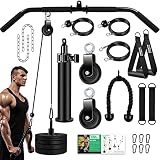 Home Gym Pulley System, Tricep Workout Pulley System for LAT Pulldown, Biceps Curl, Triceps, Shoulde