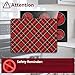 Red Black Plaids Stove Top Cover Glass Cooktop Heat Resistant Cover,Retro Christmas Plaid Ceramic Stove Top Covers Mat Prevents Scratching Stoves/Counter/Washer Protector,28x20 in