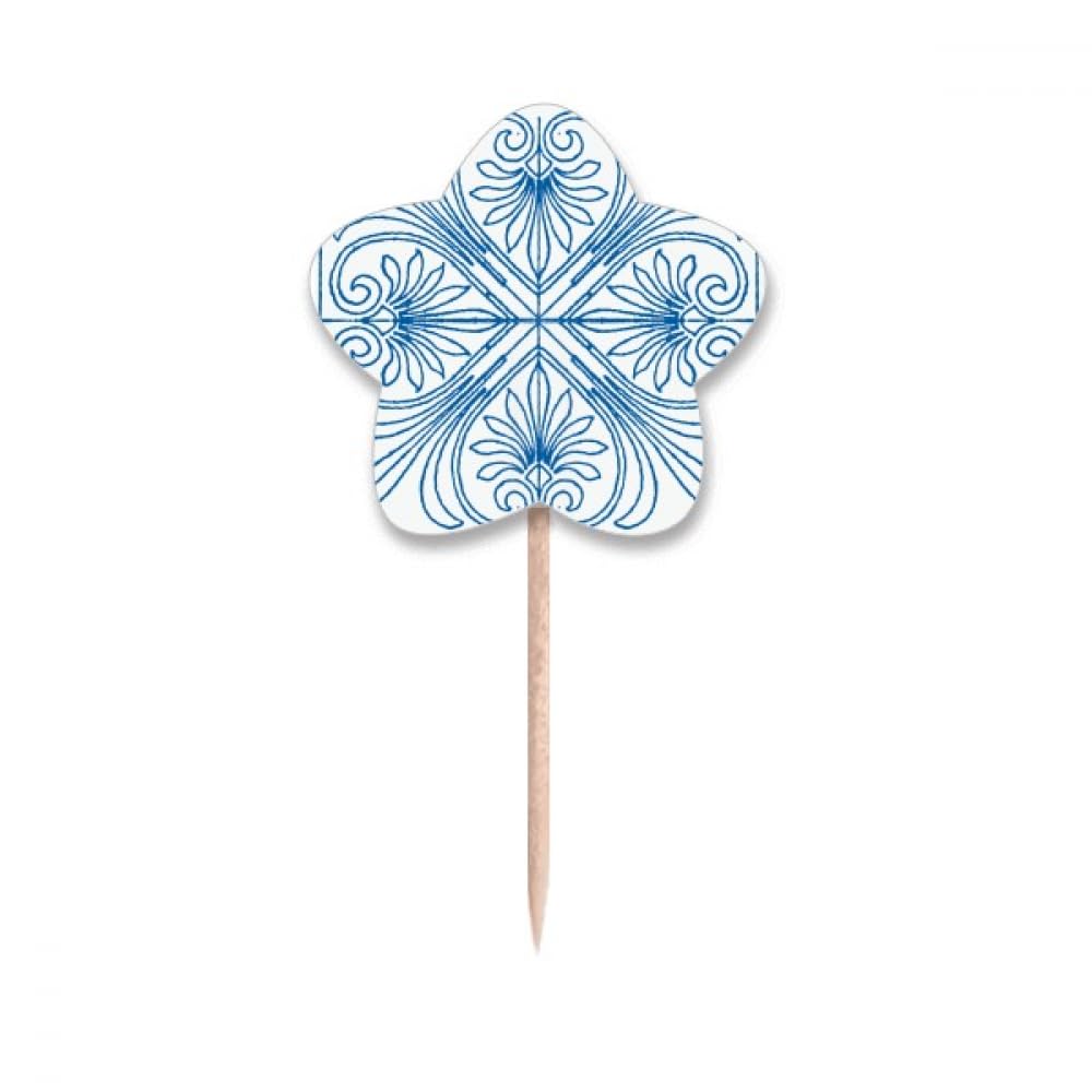 Cure-dents Bleu Talavera pour Décorer Vos Cupcakes de Fête en Famille