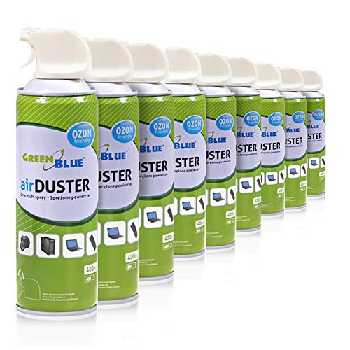 Green Blue GB400 GB600 Air Duster Cleaning Aire comprimido Spray Limpiador (9x400ml)