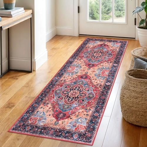 SIILOOM 2x6 Washable Runner Rug, Non Slip Soft Area Rug for Hallway Kitchen