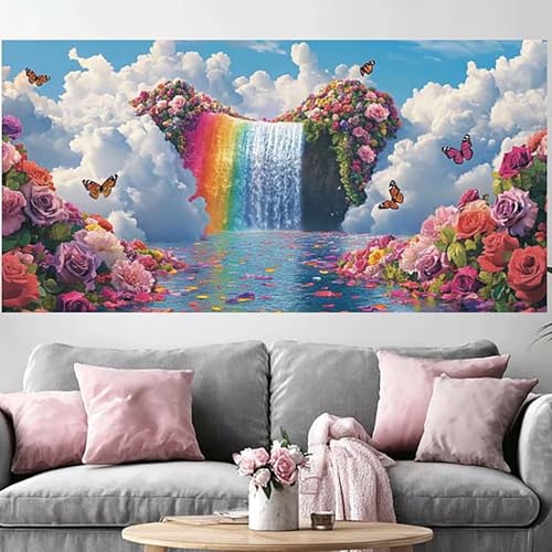 Peinture Diamant 100x200cm grand format contre l'ennui avec kit complet de loisir créatif