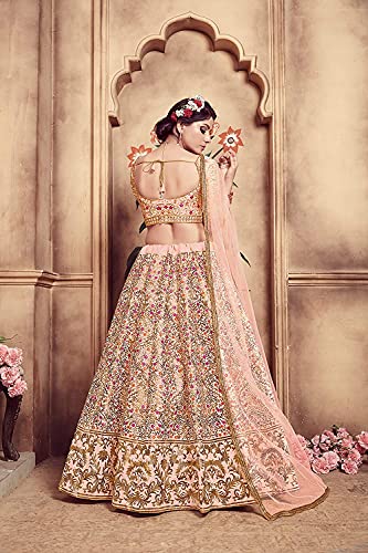 Smart Club Women's Silk Unstitched Lehenga Choli With Dupatta - Image 3