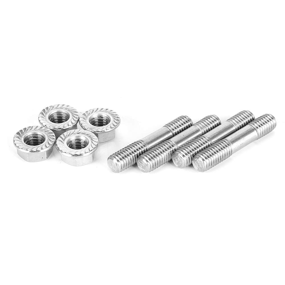Kit Prigionieri Collettore di Scarico in Acciaio Inossidabile M8 x 1,25 mm 42 mm 4 Pezzi