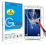 [ 2 Pack ] DONWELL Galaxy J7 2017 Tempered Glass Screen Protector Friendly Bubble Free Ultra Slim Thin Anti Scratch Cover for Samsung Galaxy J7 sky pro/J7 V/J7 Perx/SM-J730F 5.5