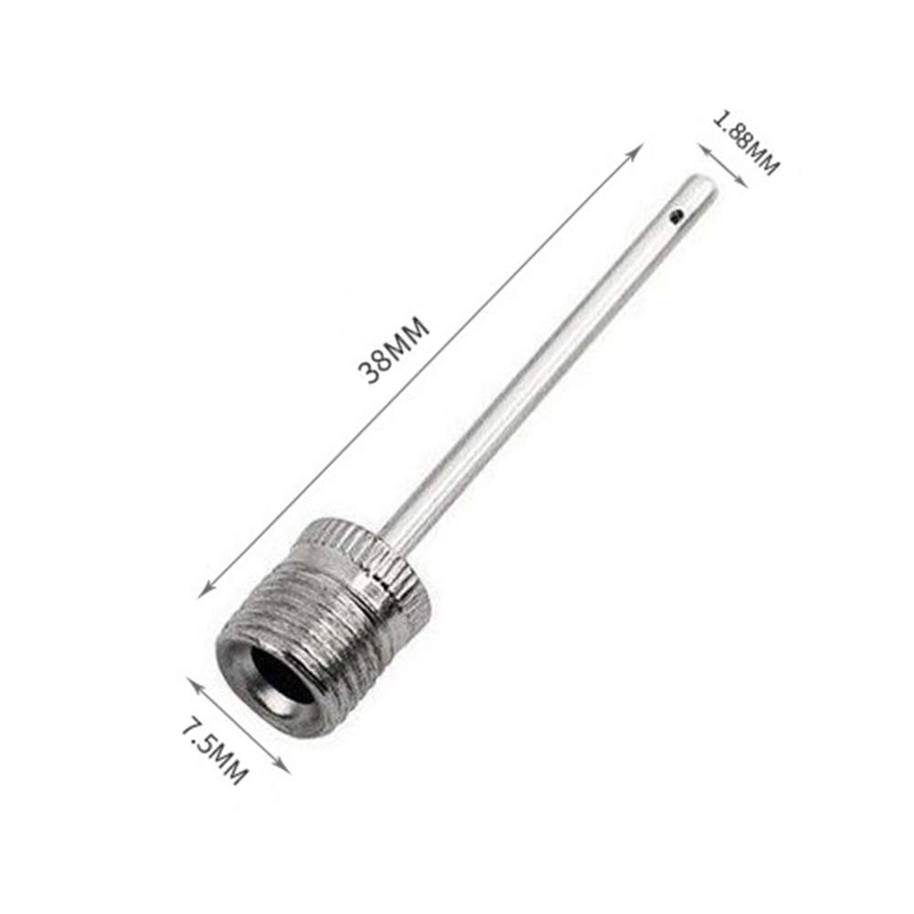 Aguja de bomba de bola infladora de acero inoxidable para inflar pelotas deportivas, fútbol, baloncesto, fútbol, rugby, netball, voleibol, balonmano, pelotas de waterpolo