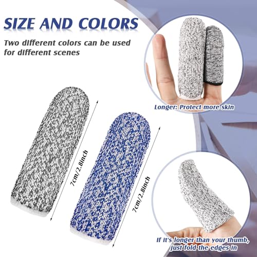 Funnysoft 40 Pcs Finger Cots Cut Resistant Protector Anti Cut Fingertips Finger Sleeve Reusable Finger Covers Thumb Finger Protection Cots for Kitchen Work Sculpture Supplies