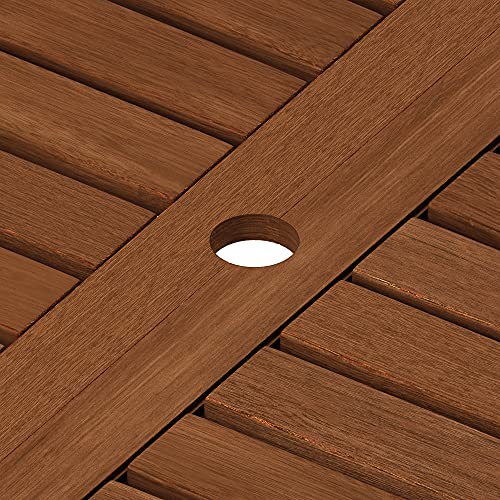 Furinno Tioman Outdoor Dining Table, Natural 35.5"D X 59.0"W X 29.0"H #TOP6