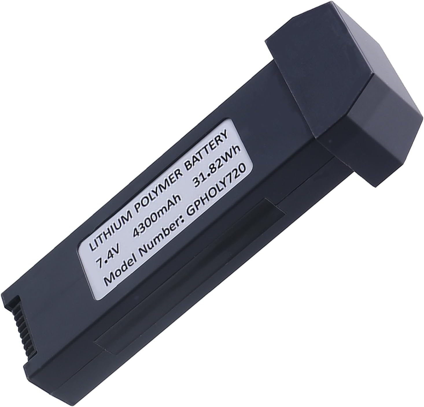 4300mAh 7.4V HS720 Drone Battery Replacement for Holystone HS720/HS720E - 30min Extended Flight LiPo Battery (PC Fireproof, Not for HS720G) (2 Pack)