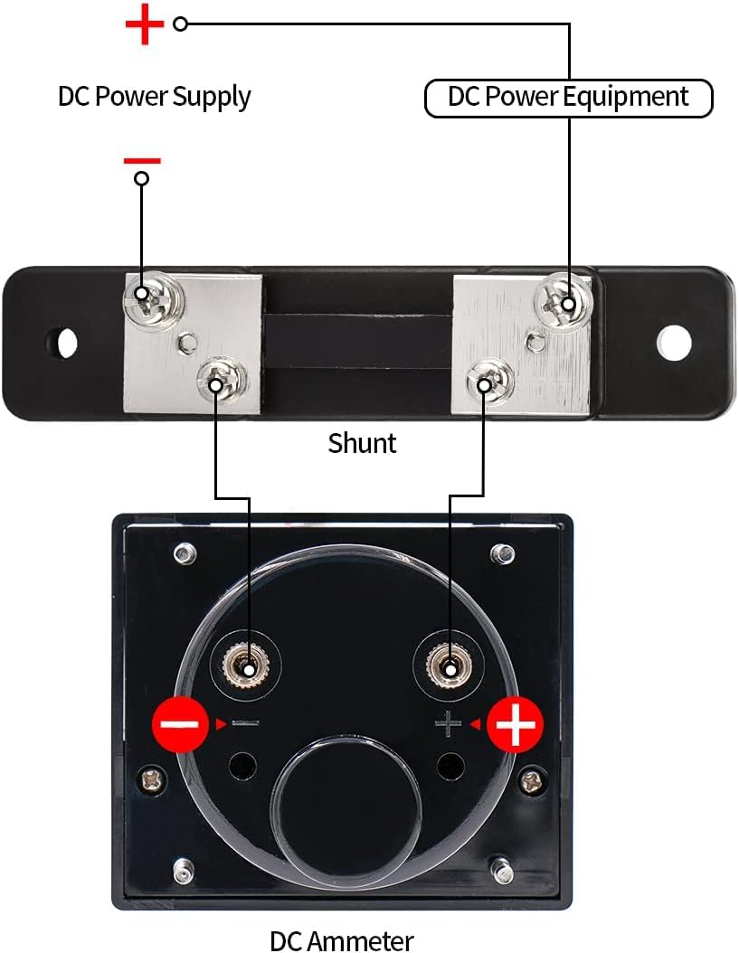 Jadeshay Resistore Shunt 50A 75mV per Amperometro Digitale Pannello di Controllo