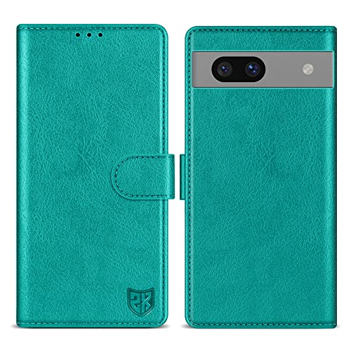 Image of ZZXX for Google Pixel 7a Wallet Case Magnetic Closure 6.1 inch,Lake Blue