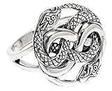 Magischer Ring mit zwei Schlangen aus hochwertigen Silber