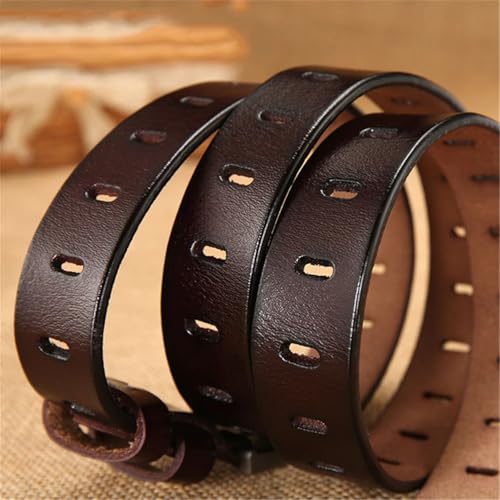 Women Fashion Pin Buckle Real Leather Solid Belt For Vintage Versatile Simple Accessories4