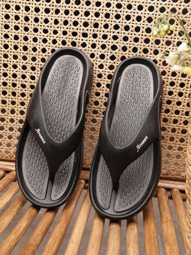Image of ATHREE Slippers for Man Chappal Daily use Casual Slipper for Mens | Flip Flops for Men | Stylish Gents Sleeper Lightweight & Comfortable Pack of 1