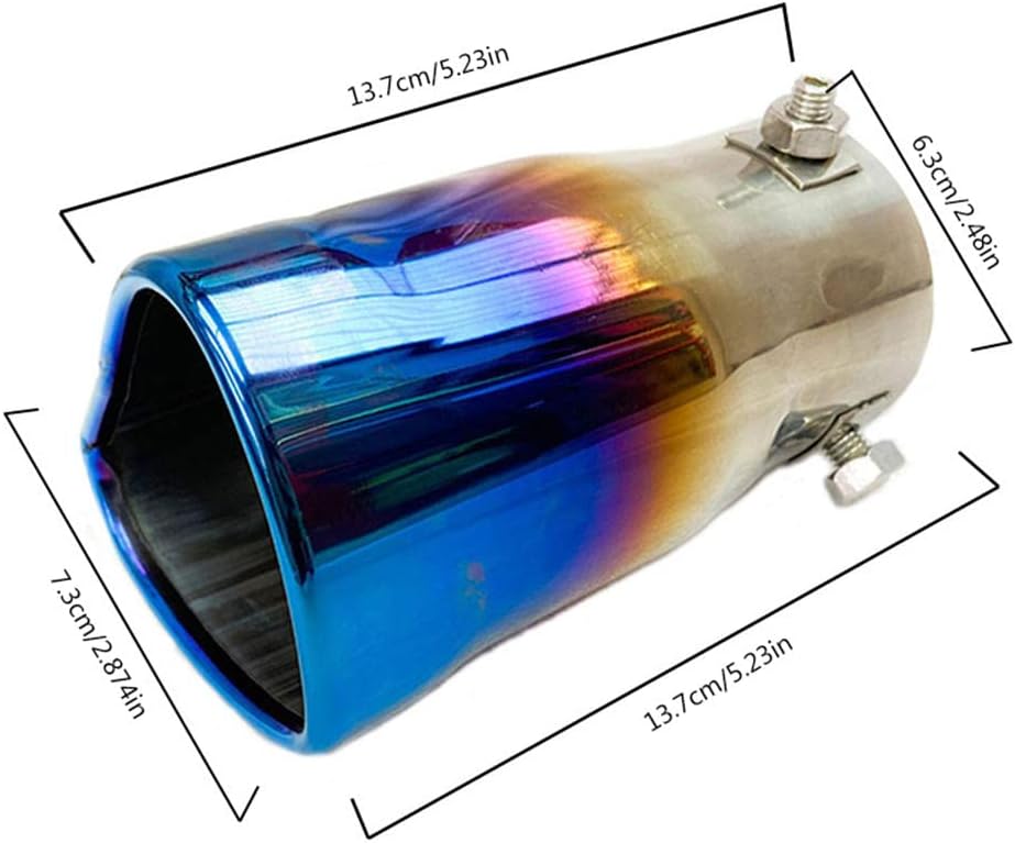 JINYISI Exhaust Tips,Heart Shaped Universal Car Exhaust Muffler Tip,Stainless Steel Exhaust Tips,2.5 Inlet Exhaust Tip,Car Accessories