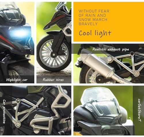 Image of Police Motorcycle Toy - Pull Back Motorcycle Toys, Tiny Gift with Music Lighting, Latte Motorcycles Toy for Kids Boys Age 3-8 Year Old [Multicolor] (GT-Tourer-Multicolor)