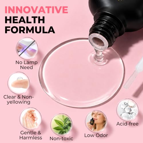 Image of UNA GELLA 10ml Strong Nail Glue Gel for Press On Nails Air Dry Brush On