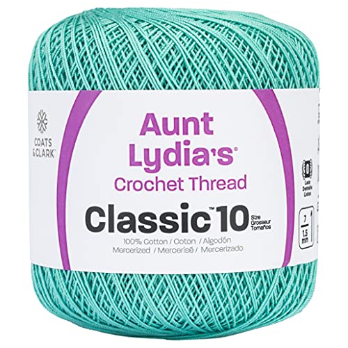 Image of Coats Crochet Aunt Lydia's Crochet, Cotton Classic Size 10, Aqua