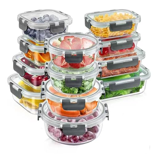 Recopilación de Refractarios de vidrio con tapa los más recomendados. 42 12 juegos de cajas frescas de vidrio, juegos de almacenamiento de alimentos resistentes a altas temperaturas