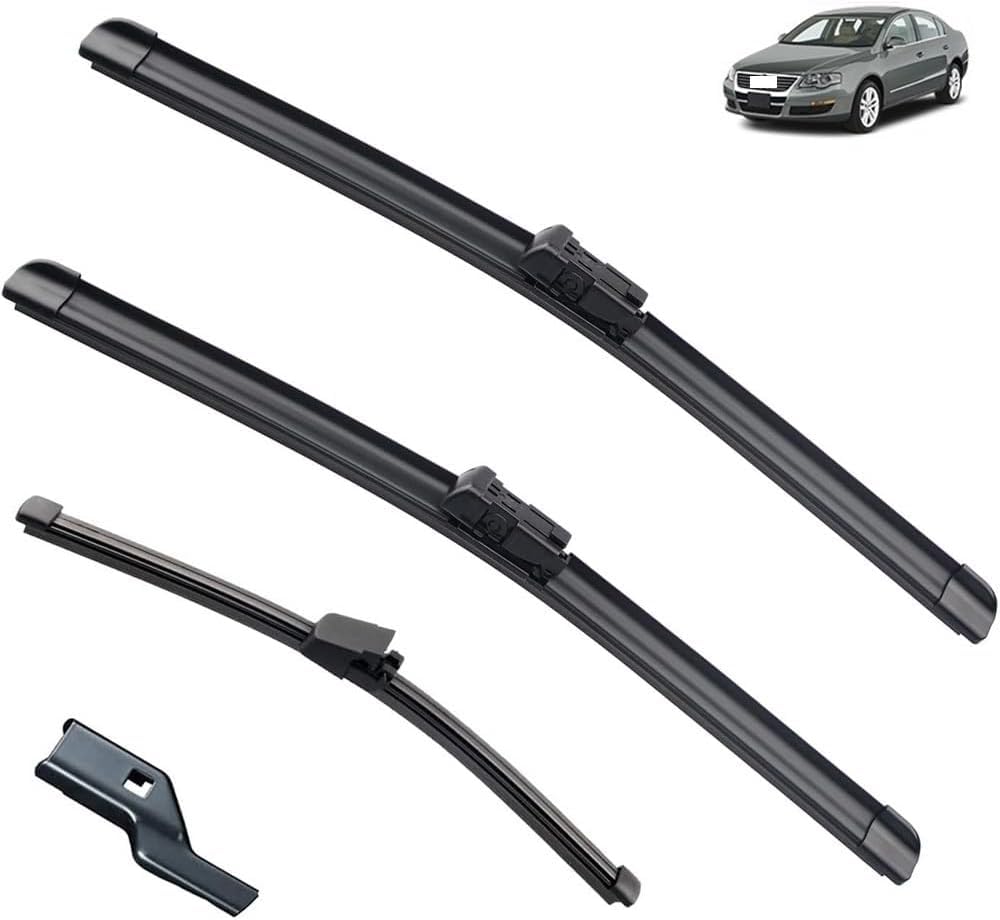 MadongJ Windshield Windscreen Wiper Blades for VW Passat B6 3C 2006-2011, Replacement Blades All-Weather Performance Streak-Free Windshield Wipers