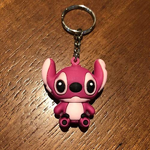 Wonderful Day 3D Anime Silicona Mujeres Lilo Stitch Llavero Muñeca de Dibujos Animados Monstruo...