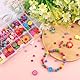 NewZC 400 Stück Handwerk Bunte Holzperlen 11 Arten Bunte Perlen Set Kinder Holzperlen mit Loch zum Auffädeln Bastelperlen Set für DIY Armbänder Schmuck Halsketten für Spielzeug ab 5 Jahre Mädchen