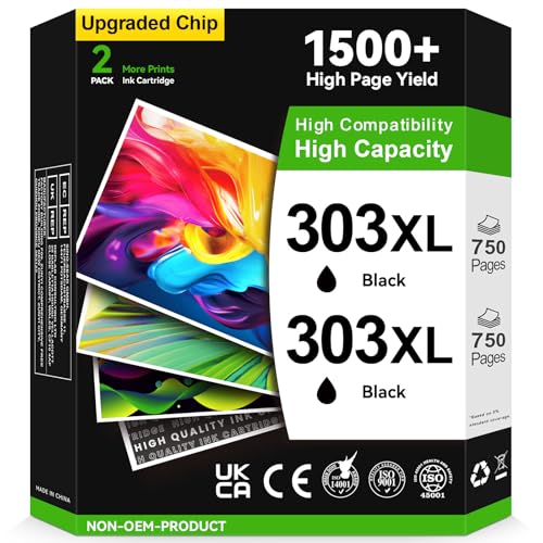 Cartouche d'Encre 303 XL Noir pack de remplacement pour imprimante HP Envy Photo 7830 6230