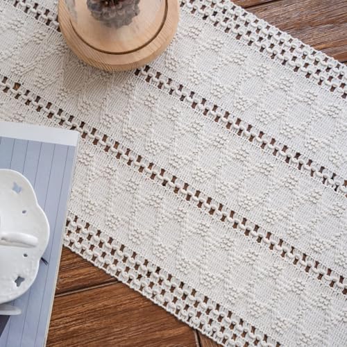 Image of HomeCloud Croshia Woven Table placemat - Heat Resistant, Washable Table Decoration for Dining, Office, Kitchen, Hotel, and Home (Rec White, Set of 2)