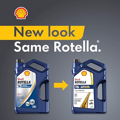 Image of Shell Rotella T6 Full Synthetic 5W-40 Diesel Engine Oil, 2.5 Gallon (2 Pack)