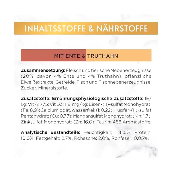 Gourmet PURINA GOURMET Gold Feine Komposition Katzenfutter nass, mit Ente und Truthahn, 12er Pack (12 x 85g) – Bild 8