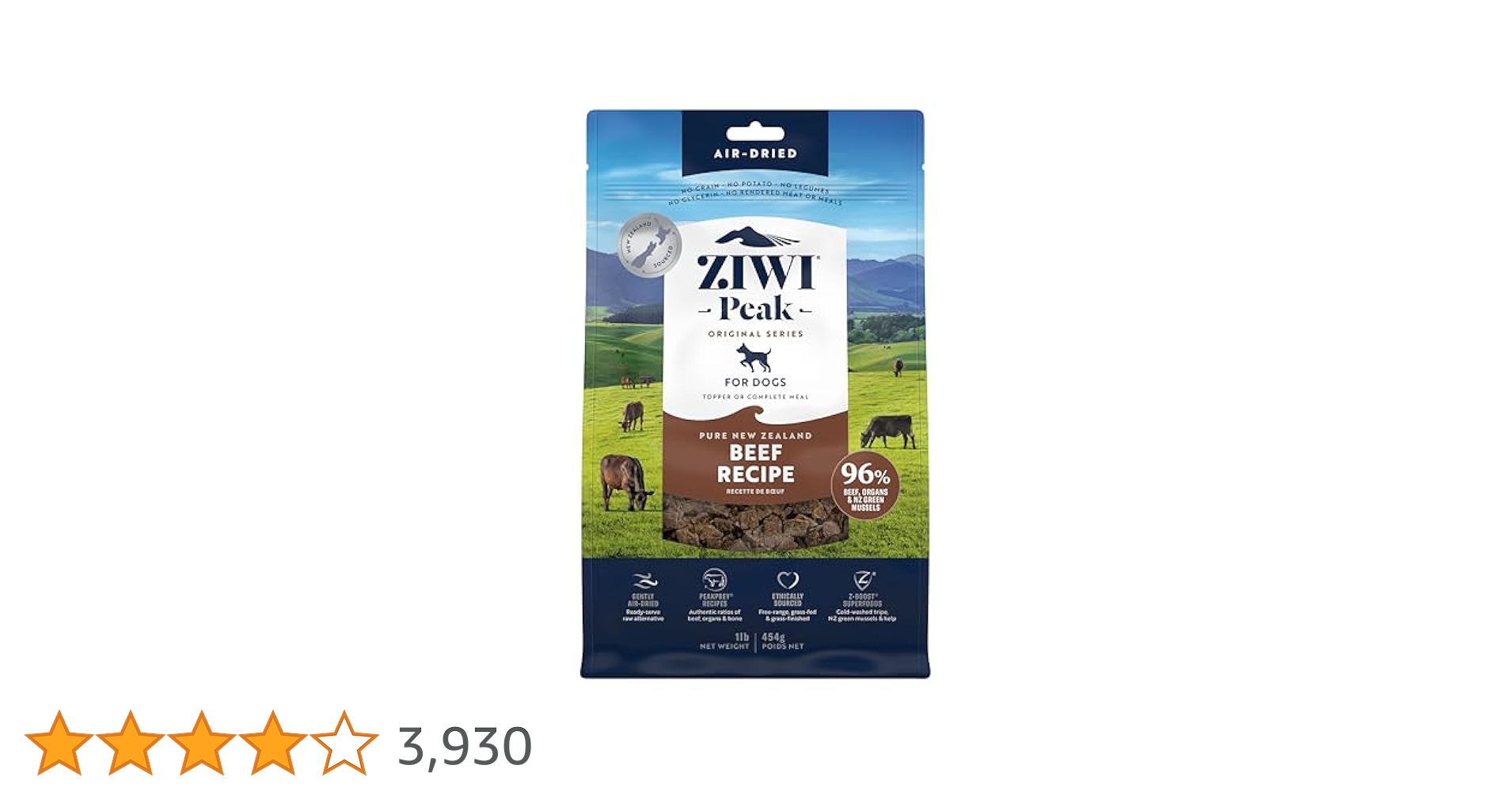 ZIWIジウィピークエアドライドッグフード NZ グラスフェッドビーフ2.5KG ZIWIジウィピークエアドライドッグフード NZ グラスフェッド