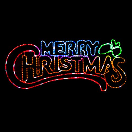 イルミネーション 屋外用 モチーフライト メリークリスマス 65×150cm