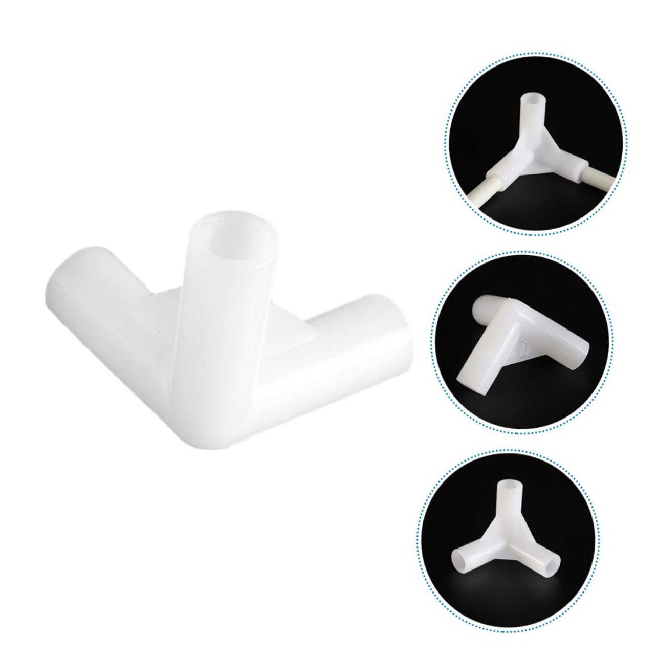 INOOMP 60 Pièces Accessoires pour Tente extérieure tentes Garnitures de Poteau de Tente pièces de Tente à baldaquin Pipeline belvédère Articulation du coude canopée Composant PP