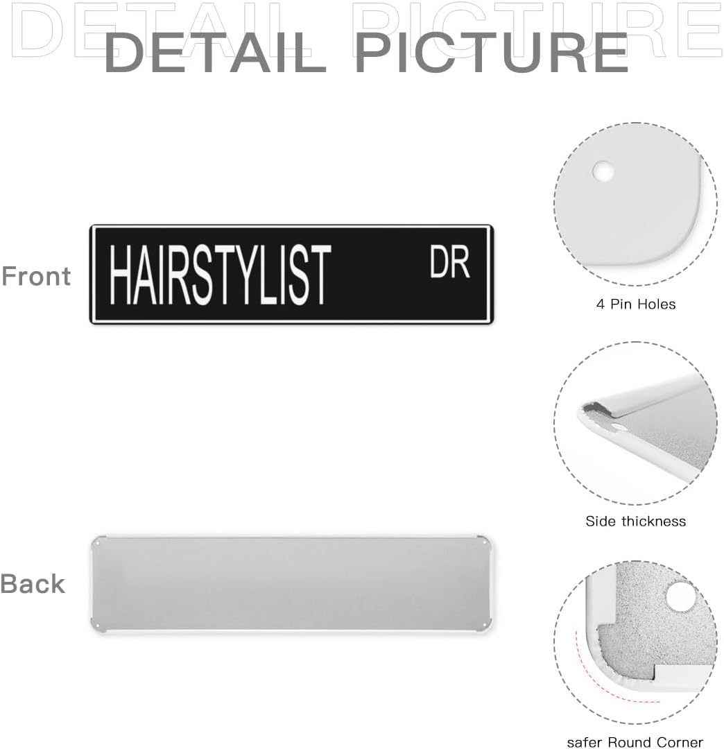 Hairstylist Signs, Beauty Salon Decor, Hairstylist Gift, Hairstylist Sign, Barber Shop Decor Road Sign