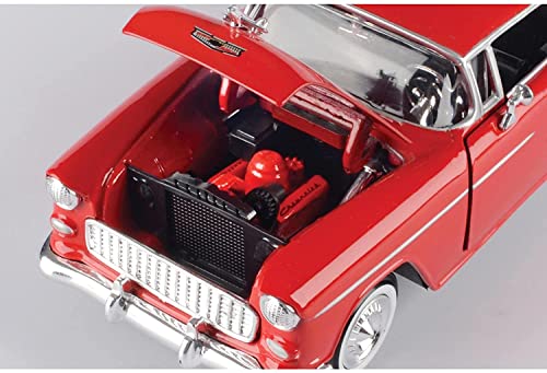 Modelo a escala 1:24 Chevy Bel Air 1955 rojo miniatura 7