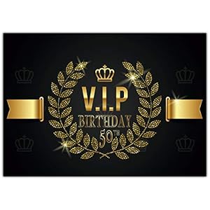 A4 XXL 50 Geburtstag Karte VIP 50th BIRTHDAY mit Umschlag – edle Geburtstagskarte Glückwunschkarte zum 50. Geburtstag…
