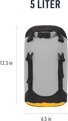 Miniatura 5 de Sea to Summit eVac Bolsa de compresión impermeable, saco de compresión impermeable, 5 litros, gris de alta resistencia