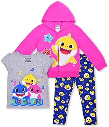 Nickelodeon Baby Shark Gift Set - 3 Piece Newborn Essentials With Beanie, Mittens & Socks