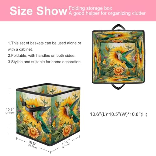 Boîte de rangement en forme de colibri grand cube pliable vêtements