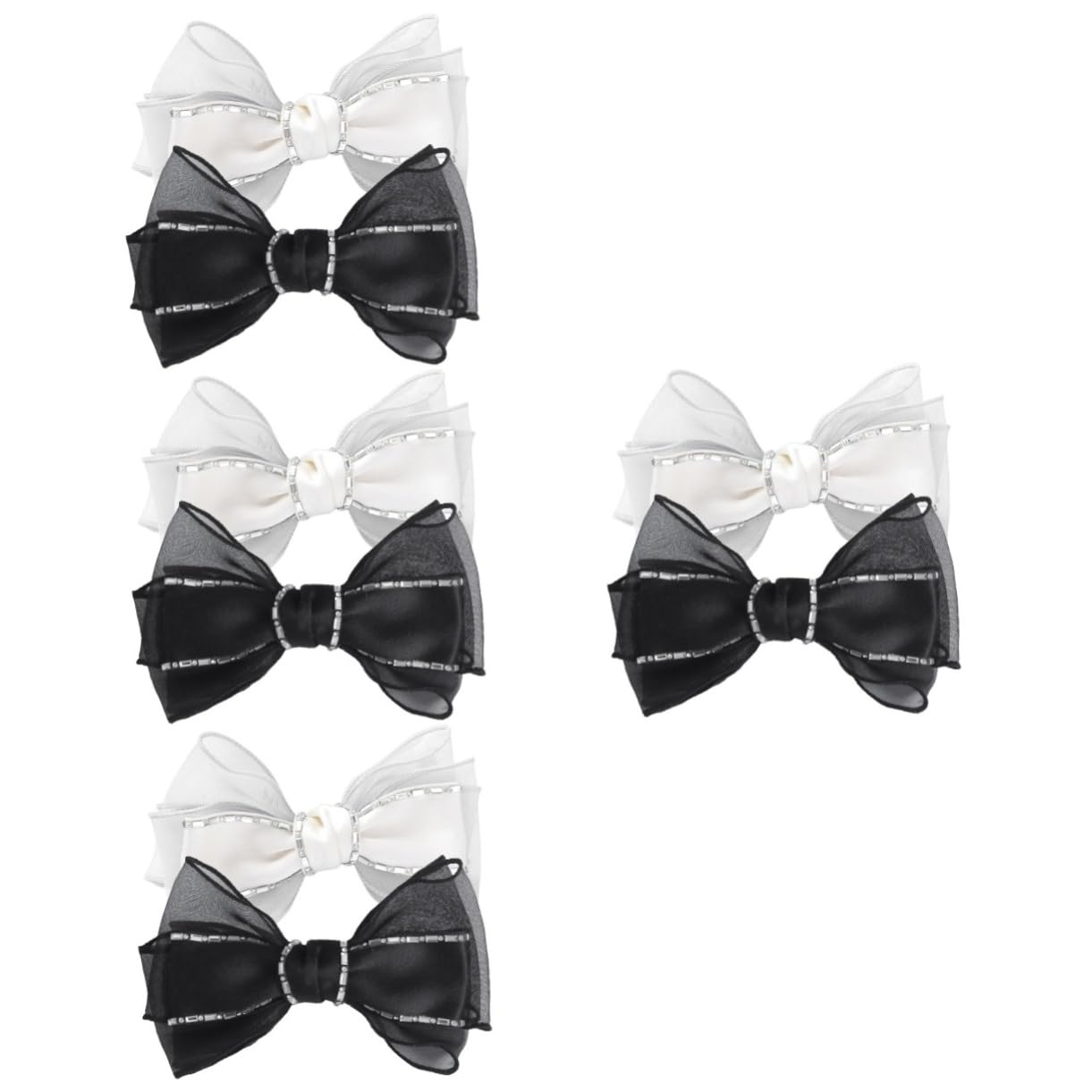 FRCOLOR 8stücke Haarschleifen Mit Strass Elegante Haarspangen Für Mädchen Und Frauen Für Hochzeiten Feste Und Alltag Und Vielseitige Haarschmuck-accessoires